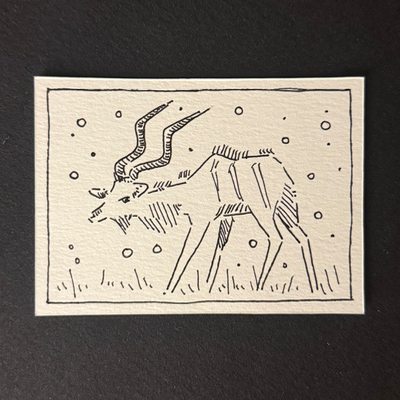 creature doodle i aceo art card thumbnail 2