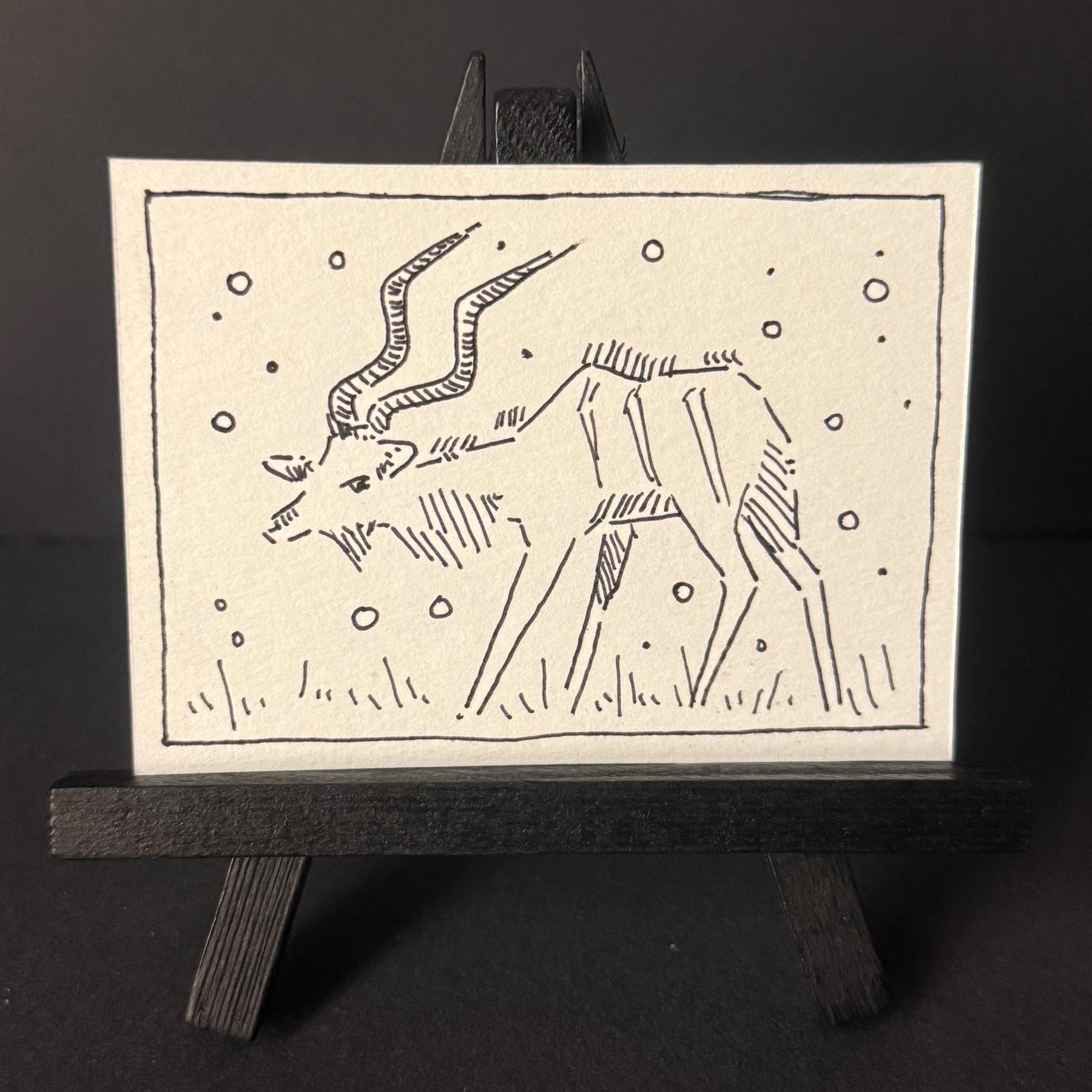 creature doodle i aceo art card