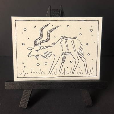 creature doodle i aceo art card thumbnail 1