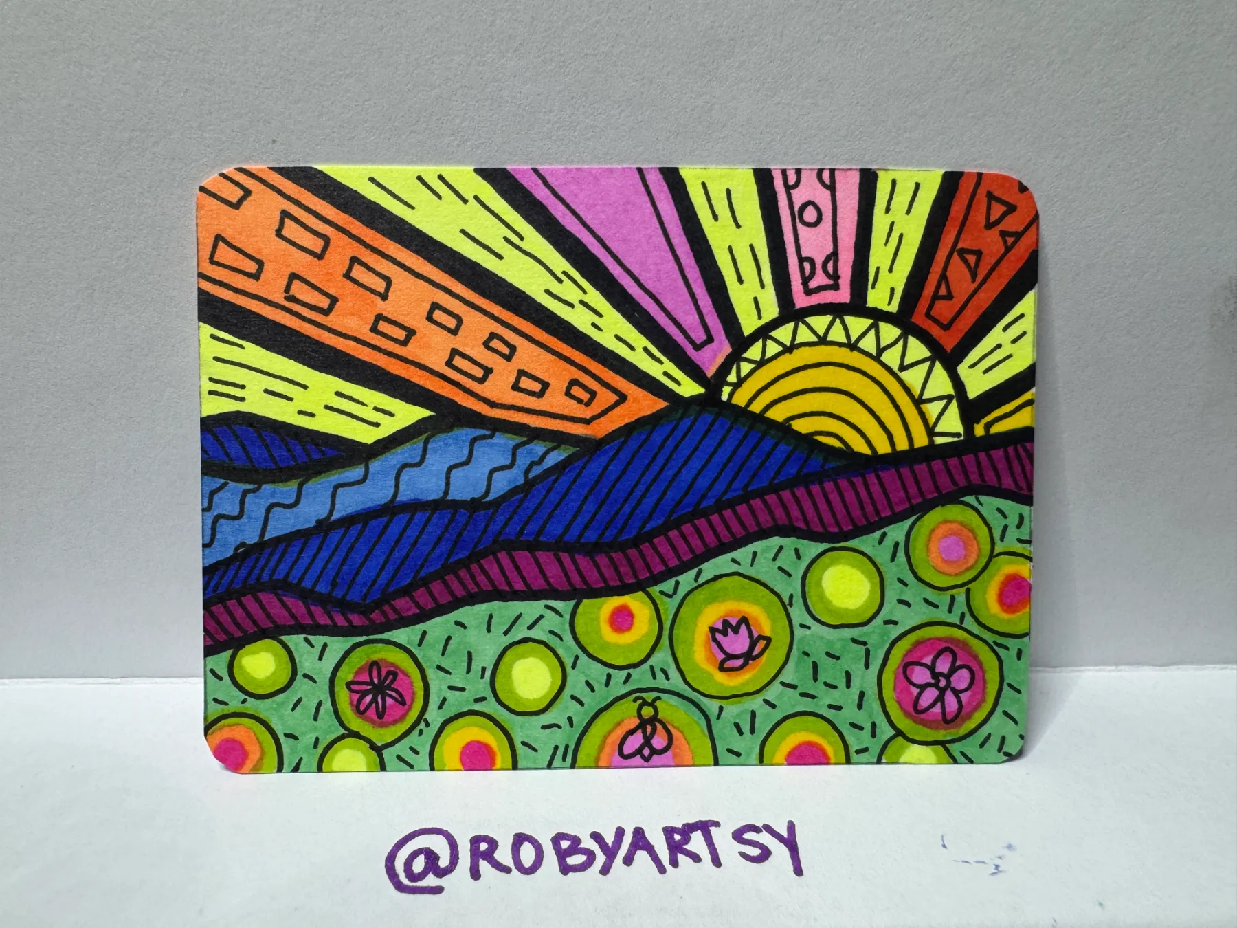 I wanna be here aceo art card