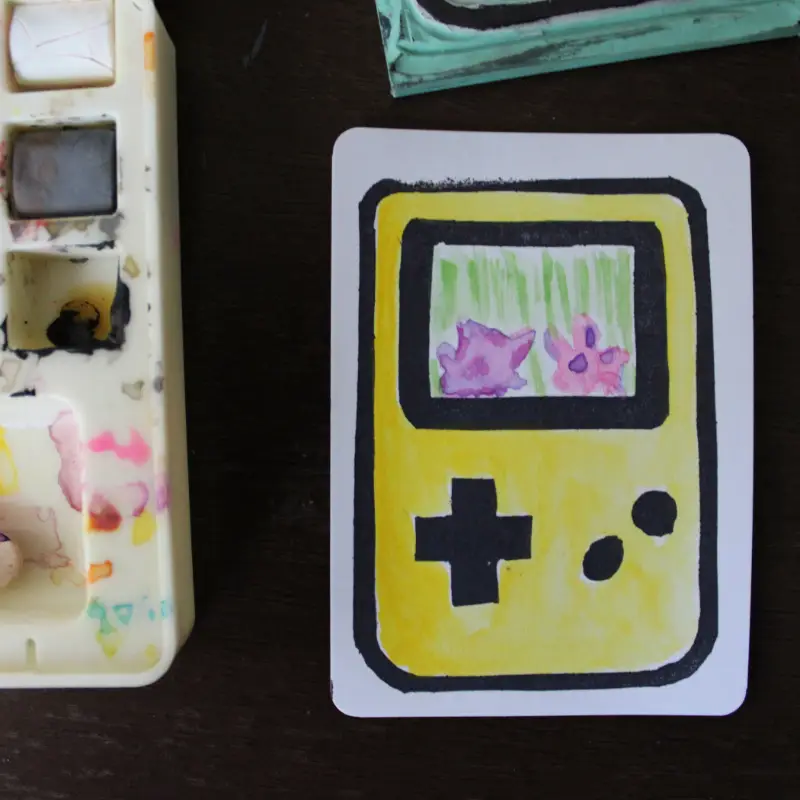 Gameboy Memories - Opening Scene aceo art card