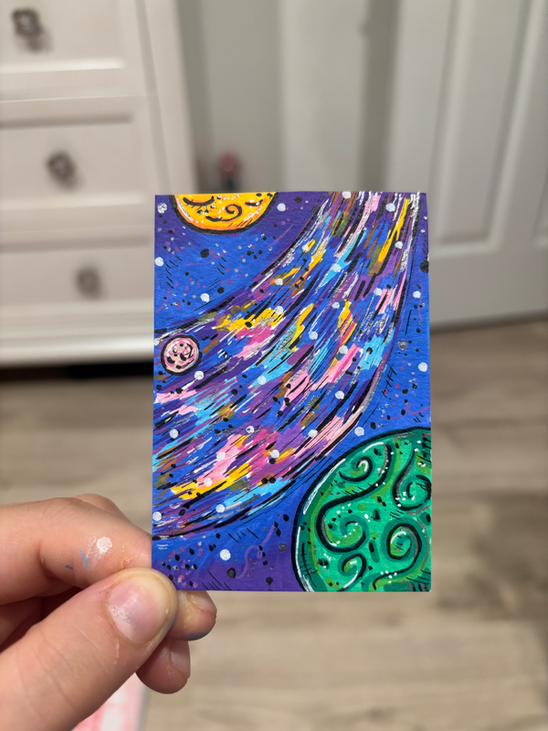 Into the Milky Way aceo art card