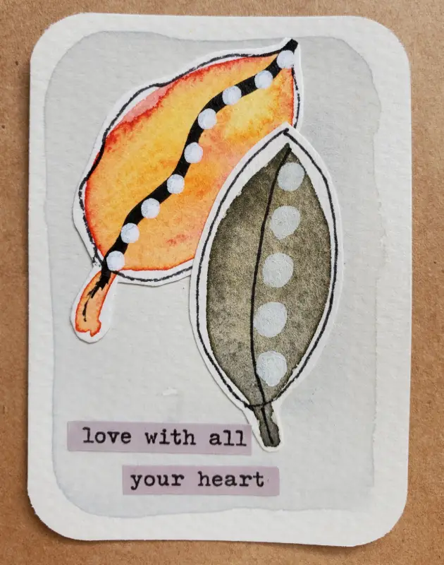 Love with all your heart aceo art card