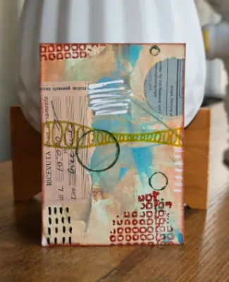 Signal & Circles aceo art card thumbnail 2