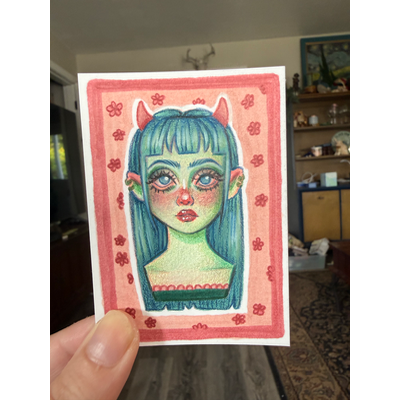 Colette aceo art card thumbnail 5