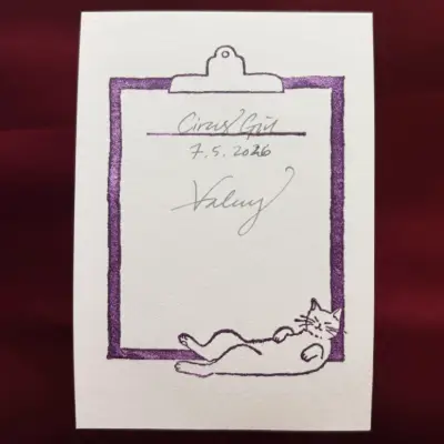 Dinner Theater aceo art card thumbnail 2