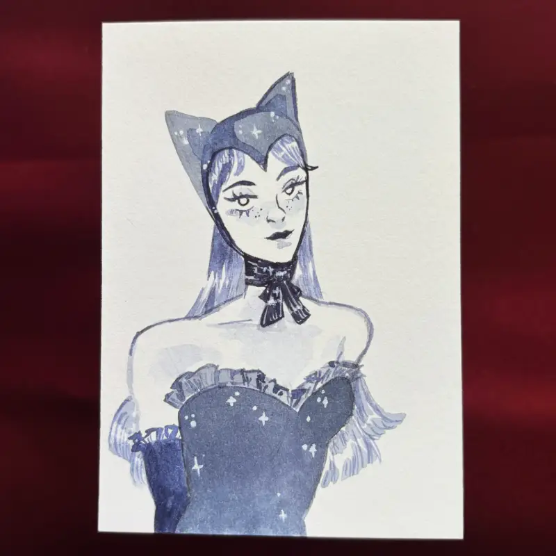 Dinner Theater aceo art card