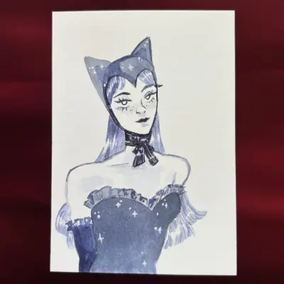 Dinner Theater aceo art card thumbnail 1