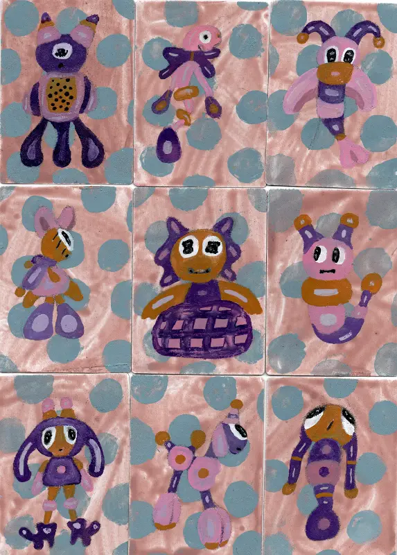 Reserved* ACEOs 127-135 Full Set aceo art card