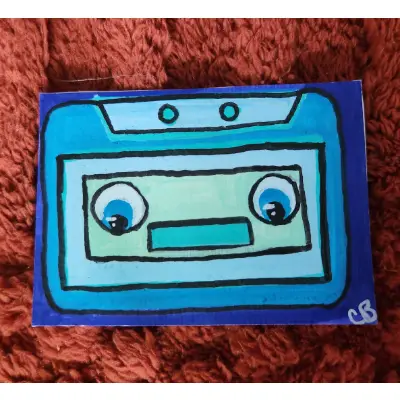 Timmy the Tape aceo art card thumbnail 1