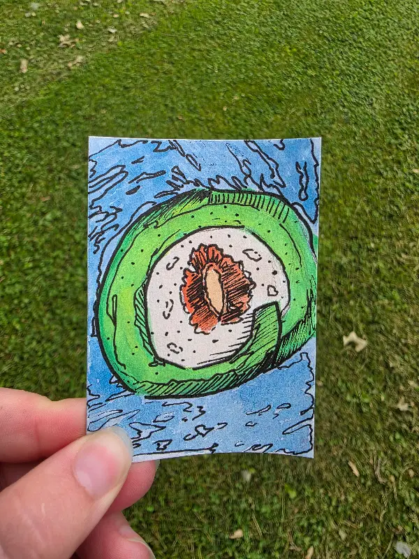 Strawberry Creme Matcha aceo art card