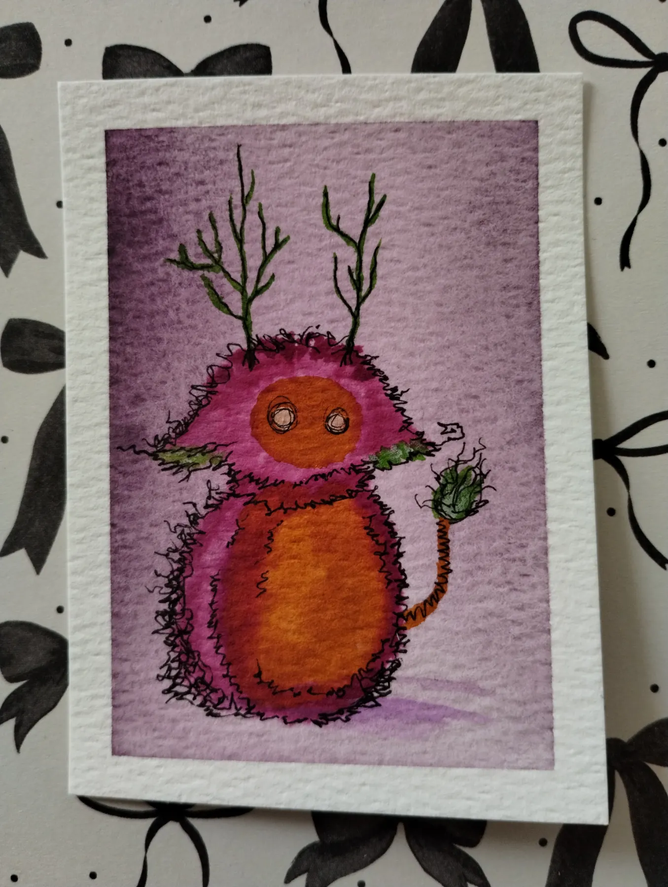 Plumling aceo art card