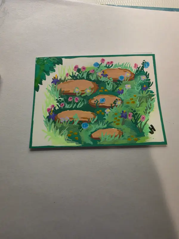 First Steps in the Garden aceo art card