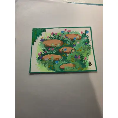 First Steps in the Garden aceo art card thumbnail 1