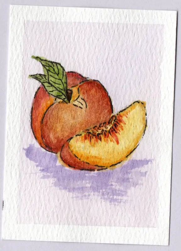 Sweet as a Peach aceo art card