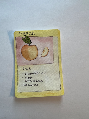 Peach 6/99 aceo art card thumbnail 1