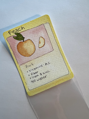 Peach 6/99 aceo art card thumbnail 2