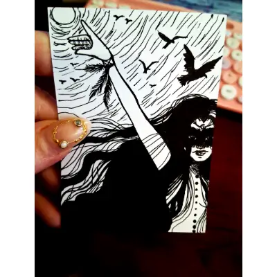 The Raven Queen aceo art card thumbnail 3