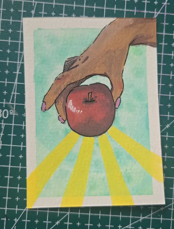 Twilight Apple Gleam aceo art card