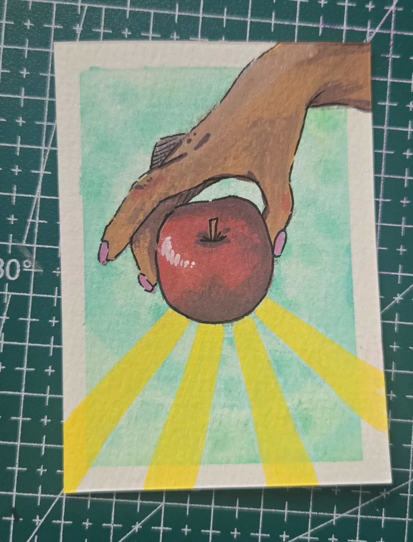 Twilight Apple Gleam aceo art card