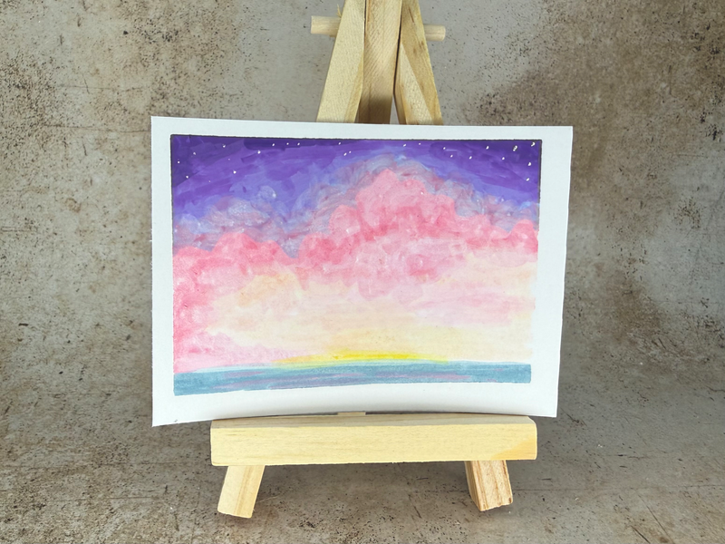 Sunset aceo art card