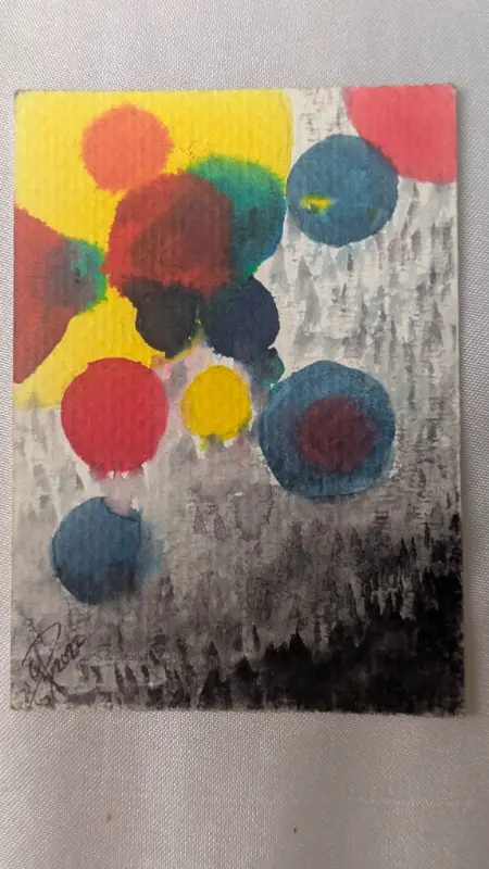 The Light Pushes the Shadow aceo art card