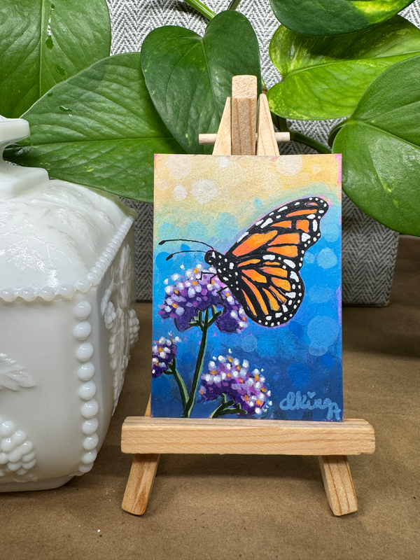 Golden Pause aceo art card