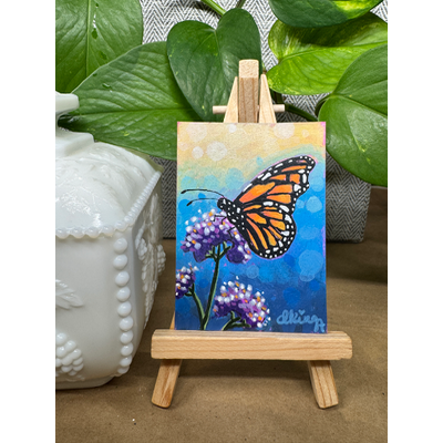 Golden Pause aceo art card thumbnail 1
