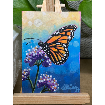 Golden Pause aceo art card thumbnail 2
