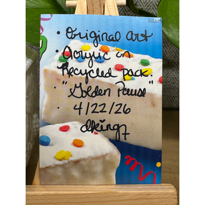 Golden Pause aceo art card thumbnail 4
