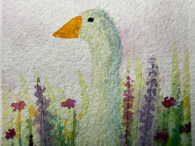 Meadow Duck aceo art card thumbnail 2