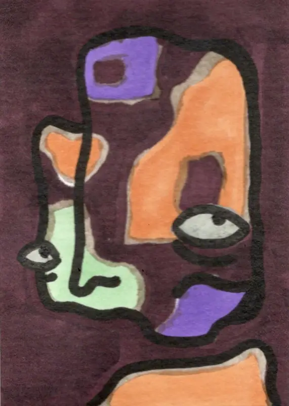 Warped aceo art card