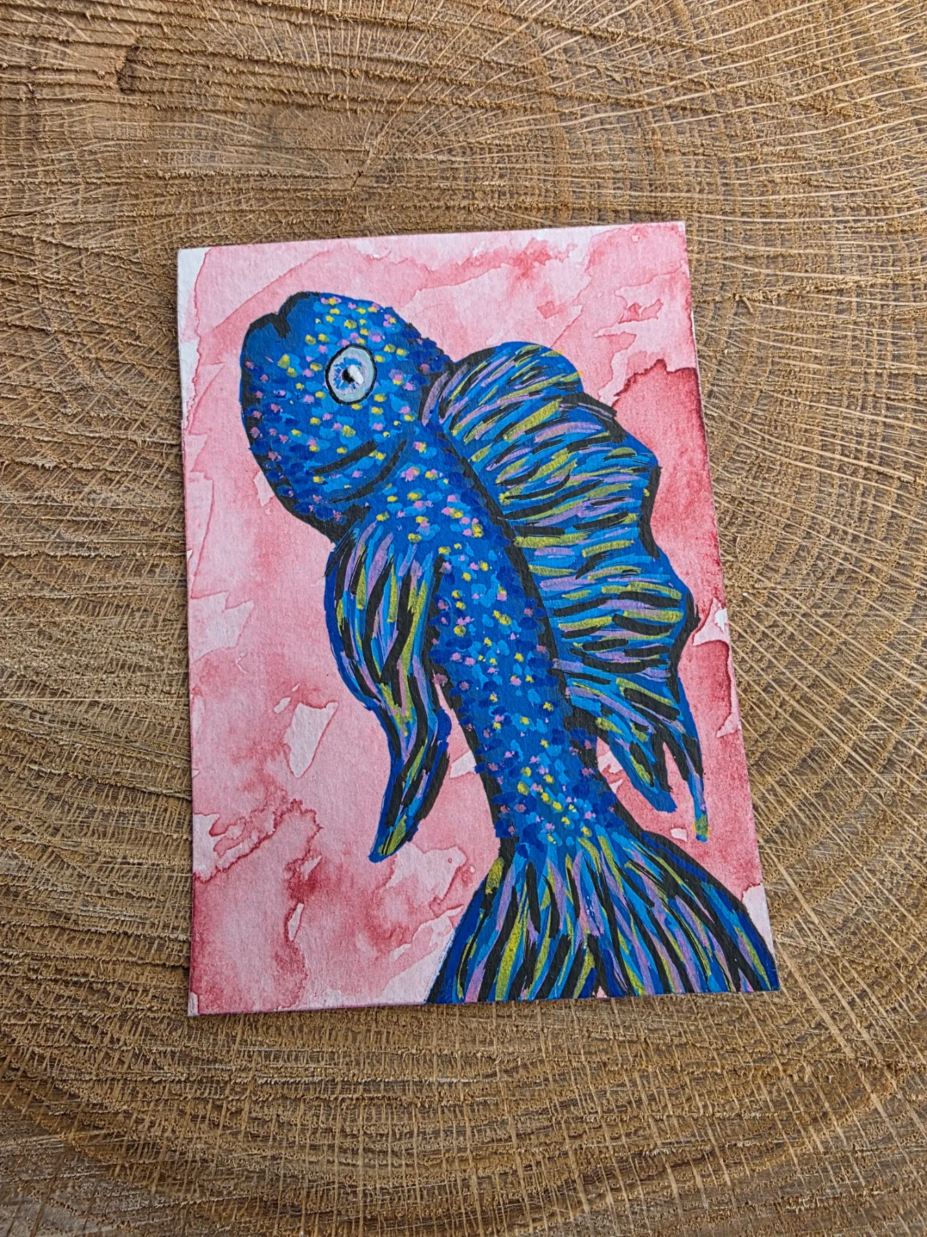 Fishie 1.2 aceo art card