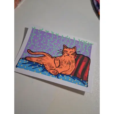 Lazy Days aceo art card thumbnail 3