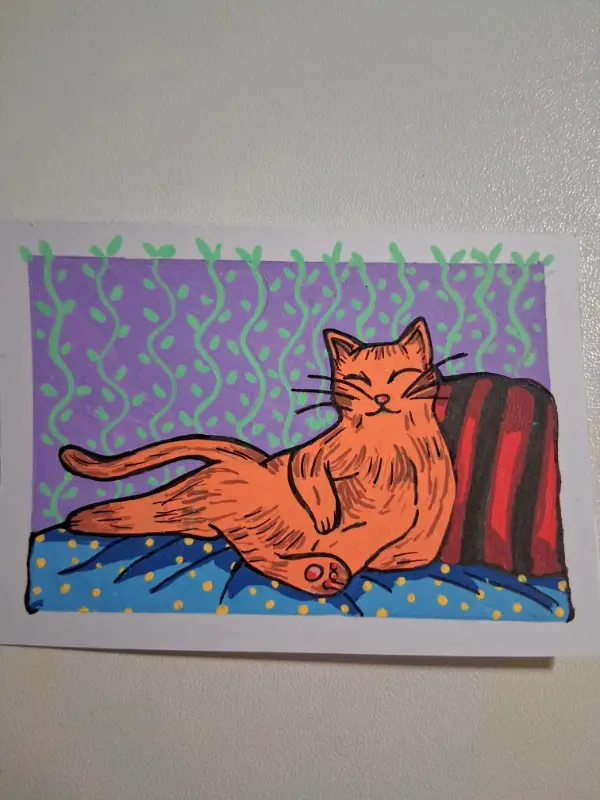 Lazy Days aceo art card