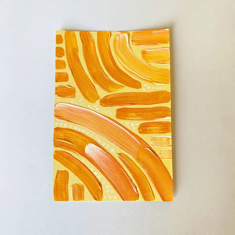 Spring Swing- April 03- Original ACEO Card aceo art card