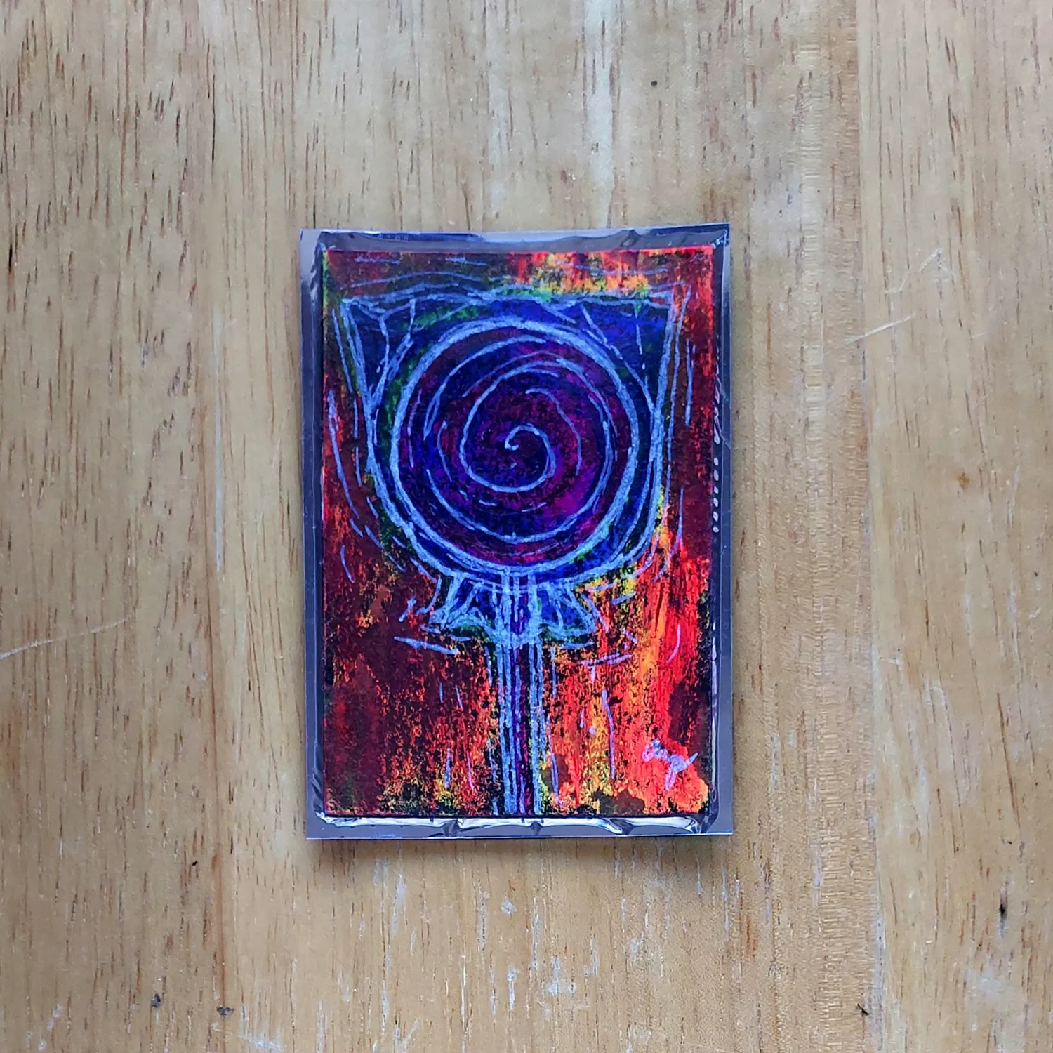 Fluorescent Candy - Lollipop aceo art card