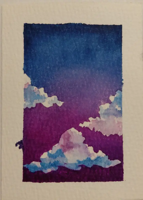 Mystical night #3 aceo art card