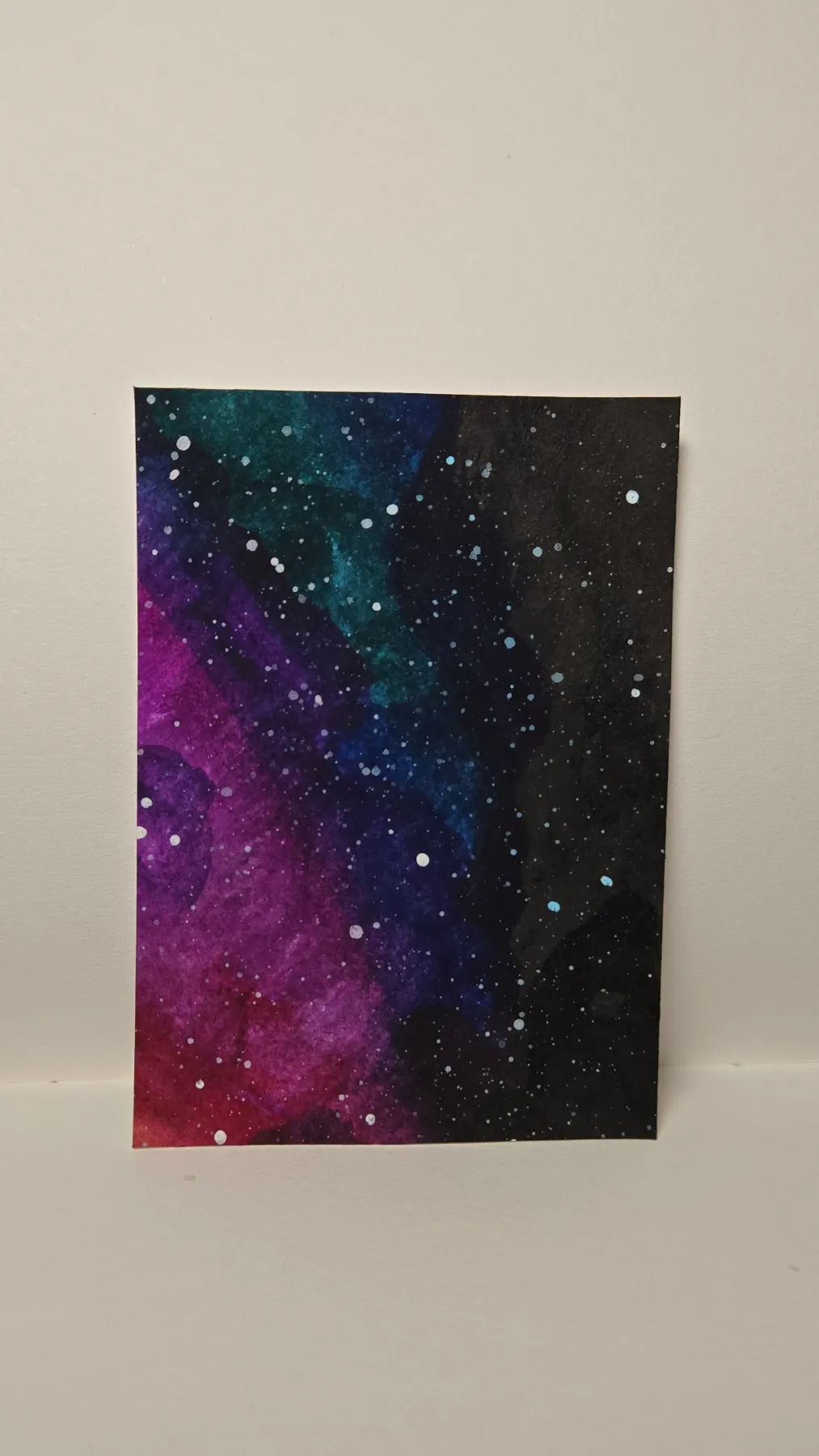 Rainbow clouds aceo art card