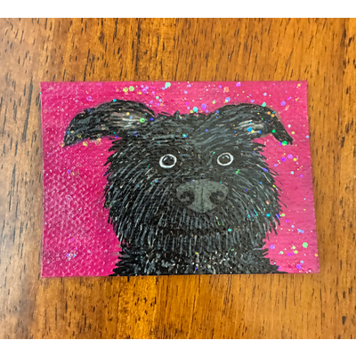 Cosmo Curious aceo art card thumbnail 2