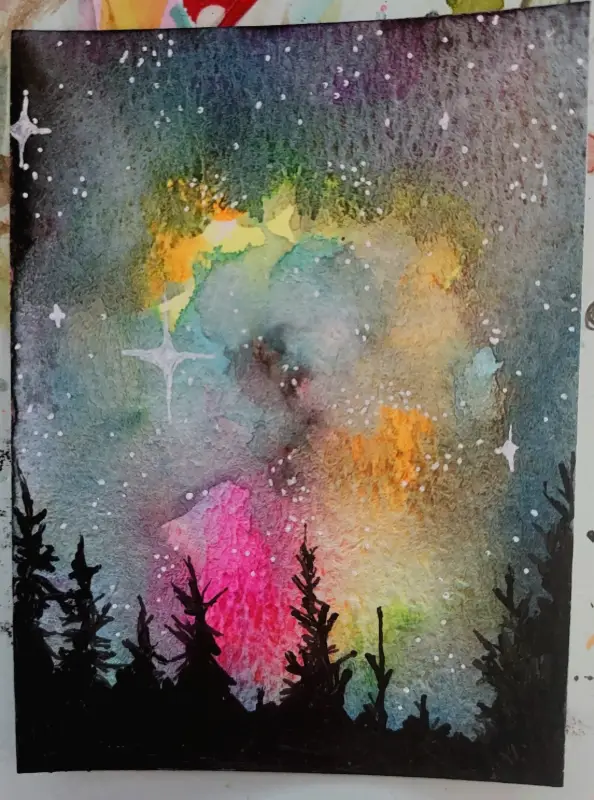Night Sky aceo art card