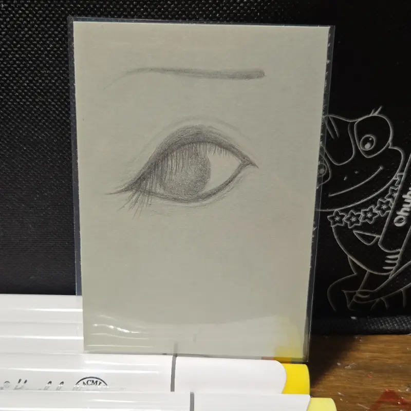 Pencil Eye Study 4of50 aceo art card