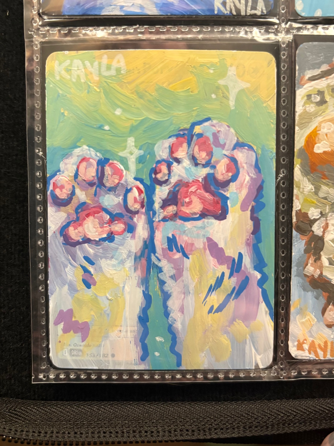 Cat Paws aceo art card