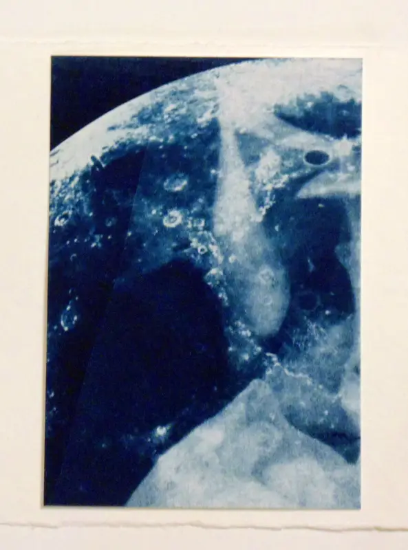 Blue Moon Bundle 2 original art cyanotype ACEOs aceo art card