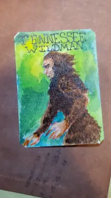 Tennessee Wildman cryptid informational package aceo art card thumbnail 2