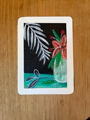 Lily Vase aceo art card thumbnail 2