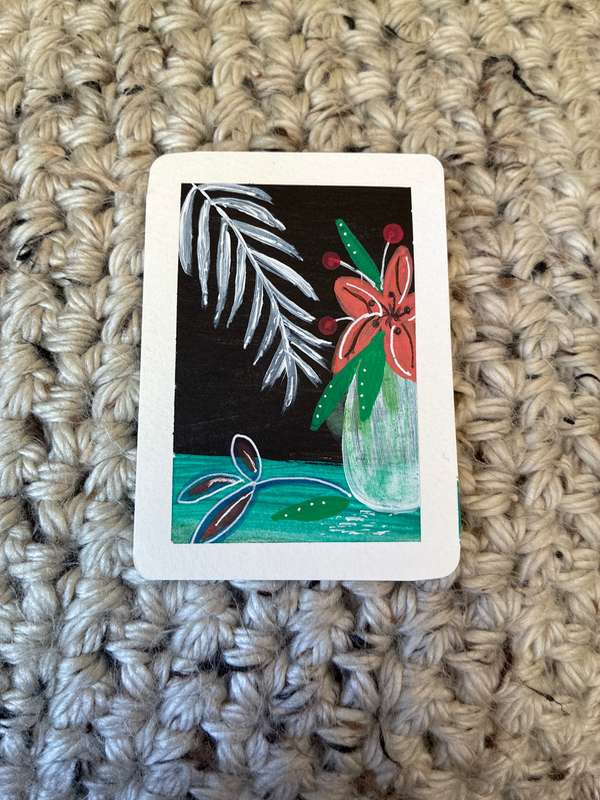 Lily Vase aceo art card