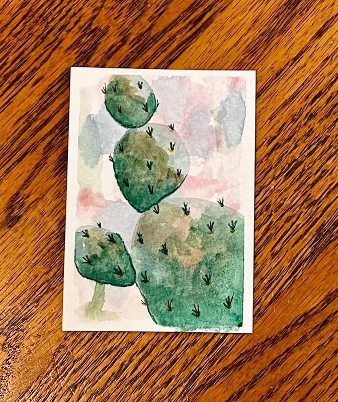 Cacti aceo art card