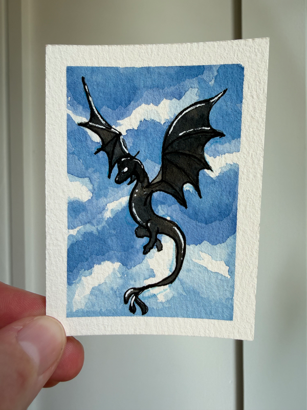 Flying Dragon aceo art card