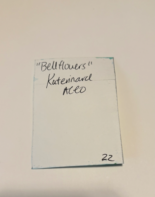 Bellflowers Botanical aceo art card thumbnail 2